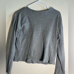 Waffle Pattern Grey Thermal Long Sleeve